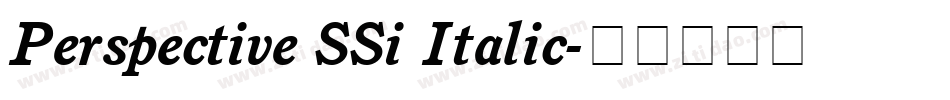 Perspective SSi Italic字体转换